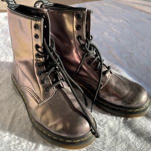 Shiny Gunmetal Grey Dr. Martens
